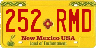 NM license plate 252RMD