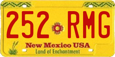 NM license plate 252RMG