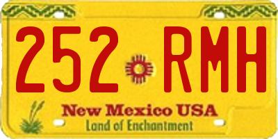 NM license plate 252RMH