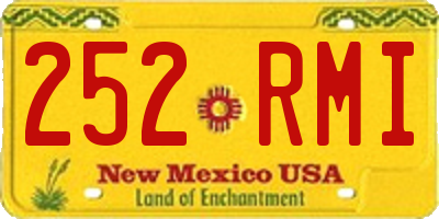 NM license plate 252RMI