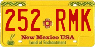 NM license plate 252RMK