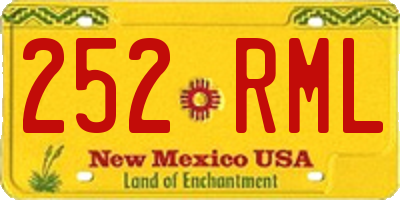 NM license plate 252RML