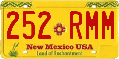 NM license plate 252RMM