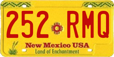 NM license plate 252RMQ