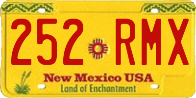 NM license plate 252RMX