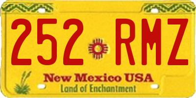NM license plate 252RMZ