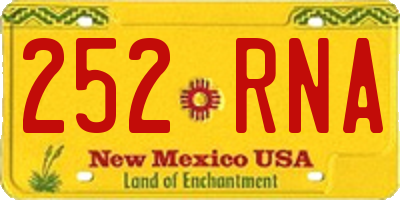 NM license plate 252RNA