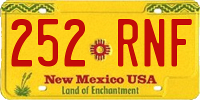 NM license plate 252RNF