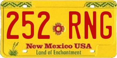 NM license plate 252RNG
