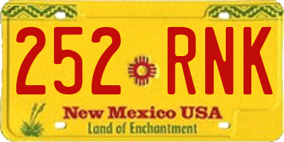 NM license plate 252RNK