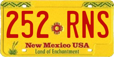 NM license plate 252RNS