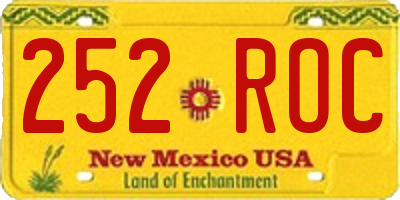 NM license plate 252ROC