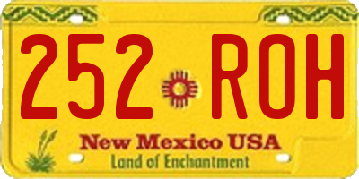 NM license plate 252ROH
