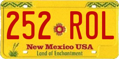 NM license plate 252ROL
