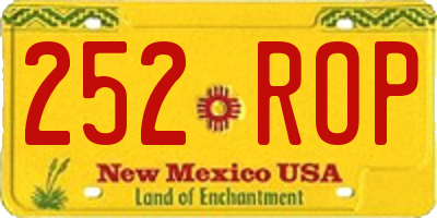 NM license plate 252ROP