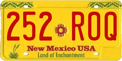NM license plate 252ROQ