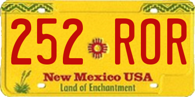 NM license plate 252ROR