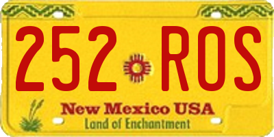 NM license plate 252ROS