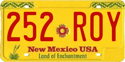 NM license plate 252ROY