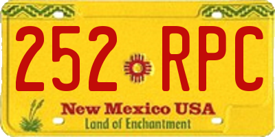 NM license plate 252RPC