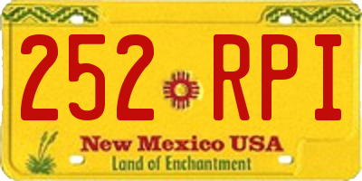 NM license plate 252RPI