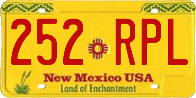NM license plate 252RPL