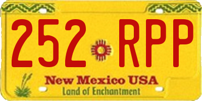 NM license plate 252RPP