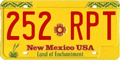 NM license plate 252RPT