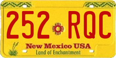 NM license plate 252RQC