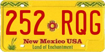 NM license plate 252RQG