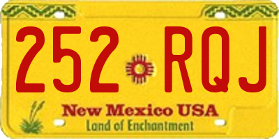 NM license plate 252RQJ
