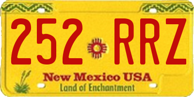 NM license plate 252RRZ