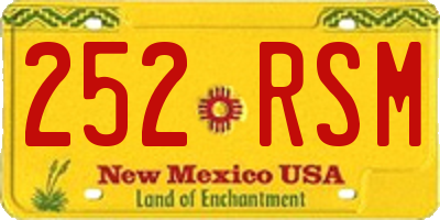 NM license plate 252RSM