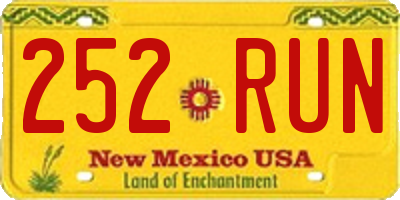 NM license plate 252RUN