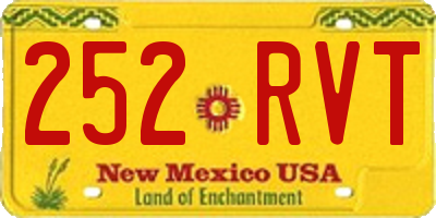 NM license plate 252RVT