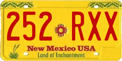 NM license plate 252RXX