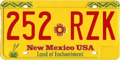 NM license plate 252RZK