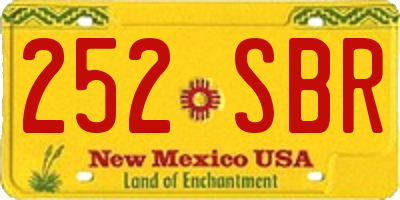 NM license plate 252SBR
