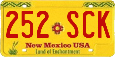 NM license plate 252SCK