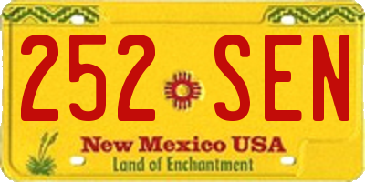 NM license plate 252SEN