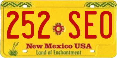 NM license plate 252SEO
