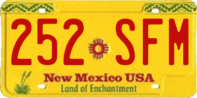 NM license plate 252SFM