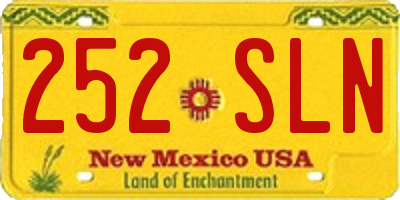 NM license plate 252SLN