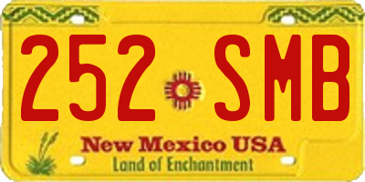 NM license plate 252SMB