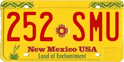 NM license plate 252SMU