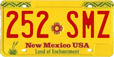 NM license plate 252SMZ