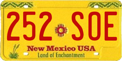 NM license plate 252SOE