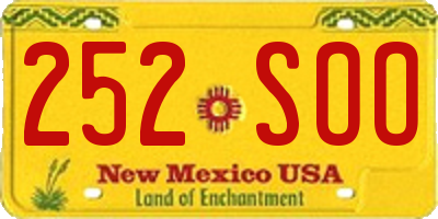 NM license plate 252SOO