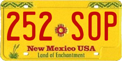 NM license plate 252SOP