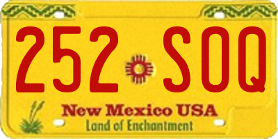 NM license plate 252SOQ
